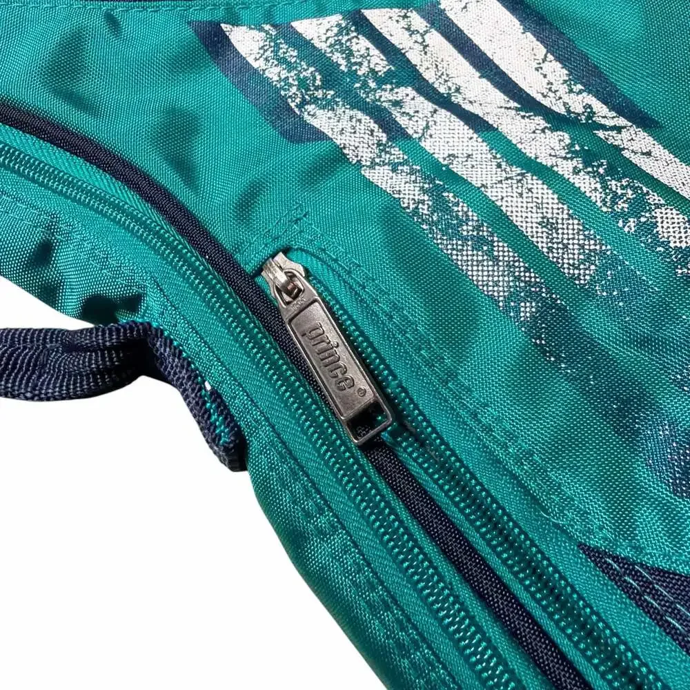 Vintage Prince Teal and Navy Blue Tennis Racquet Bag with Shoulder Strap